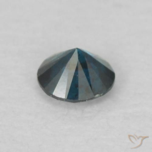 Diamante Azul natural de 0.07 ct, Redondo, VVS-VS
