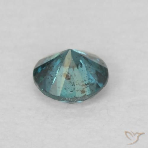 Diamante Azul natural de 0.07 ct, Redondo, VS