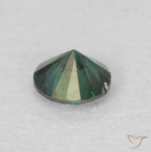Diamante verde natural de 0,06 ct, corte redondo, VS