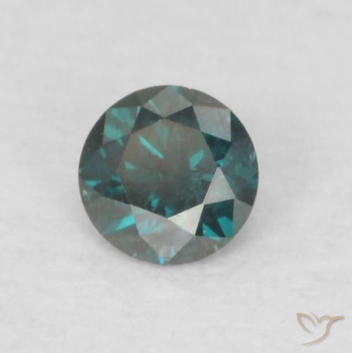 Diamante Azul natural de 0.06 ct, Redondo, VVS-VS