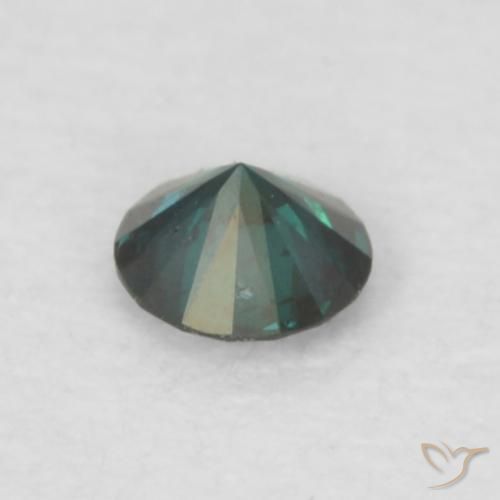 Diamante Azul natural de 0.06 ct, Redondo, VVS-VS