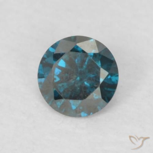 0.06ct Natural Azul Diamante, Redondo, VS