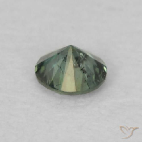 Diamante Verde natural de 0.05 ct, Redondo, VS