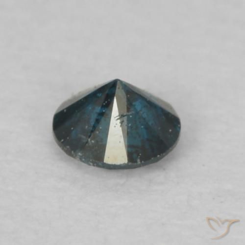 Diamante Azul natural de 0.07 ct, Redondo, VS-SI