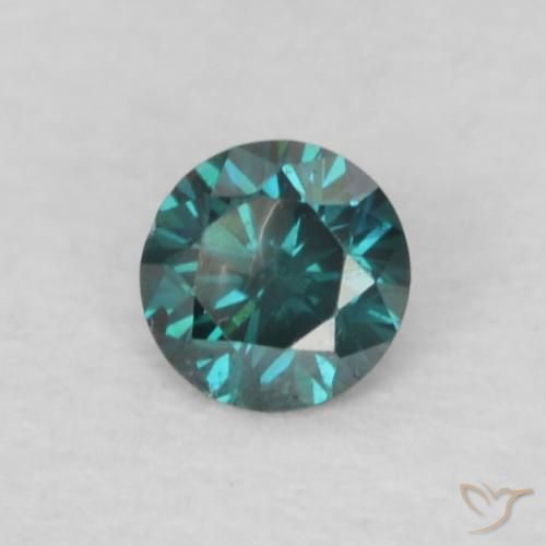 Diamante Azul natural de 0.06 ct, Redondo, VS