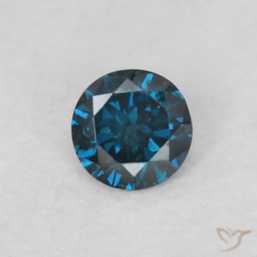 0.05ct Natural Azul Diamante, Redondo, VS