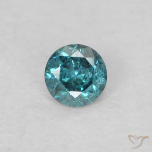 0.04ct Natural Azul Diamante, Redondo, VS-SI