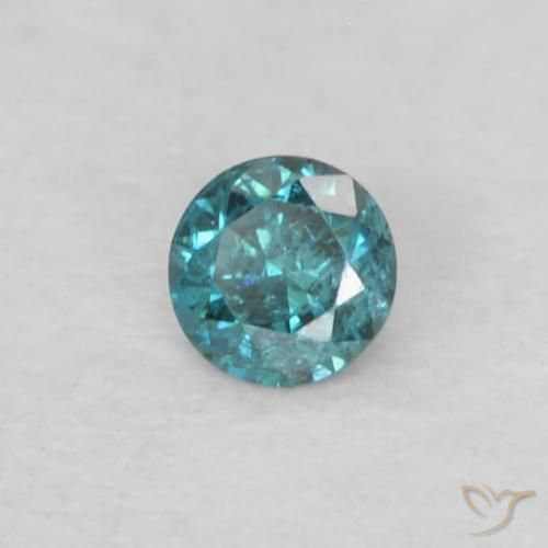 Diamante Azul natural de 0.04 ct, Redondo, VS-SI