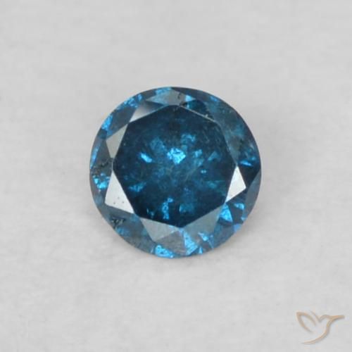 0.04ct Natural Azul Diamante, Redondo, VS-SI