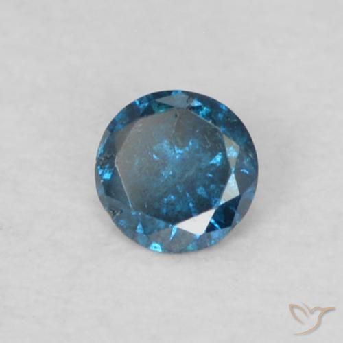 Diamante Azul natural de 0.04 ct, Redondo, VS-SI