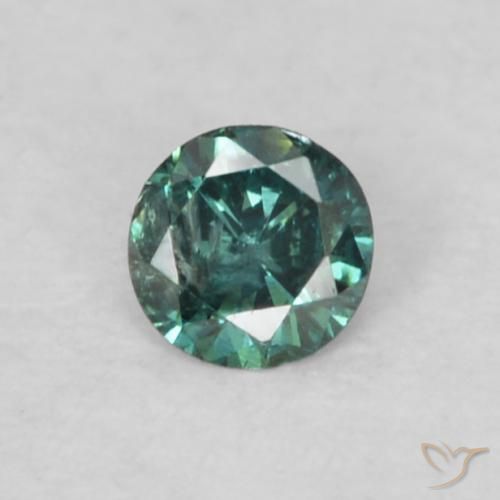 0.05ct Natural Verde Diamante, Redondo, VS-SI