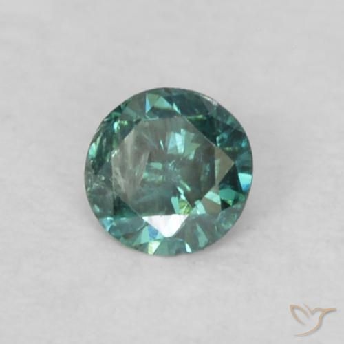 Diamante Verde natural de 0.05 ct, Redondo, VS-SI