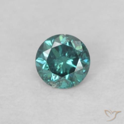 0.04ct Natural Verde Diamante, Redondo, VS-SI