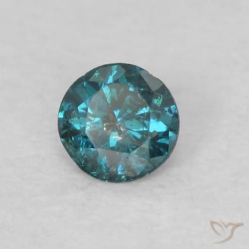 Diamante Azul natural de 0.05 ct, Redondo, VS-SI