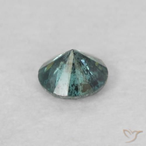 Diamante Azul natural de 0.05 ct, Corte Redondo, VS-SI