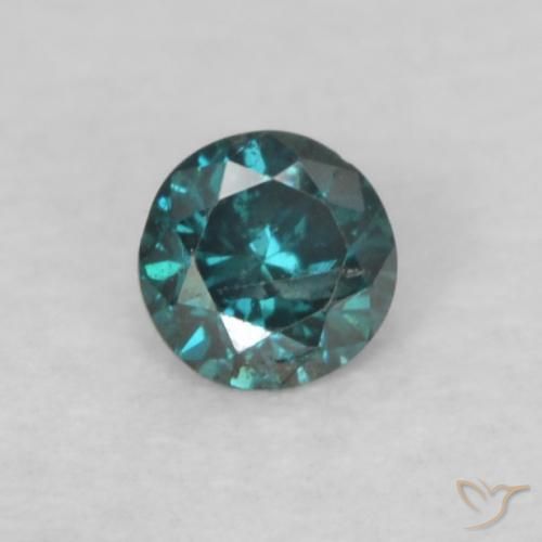 0.05ct Natural Azul Diamante, Redondo, VS-SI