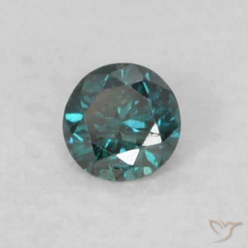 Diamante Azul natural de 0.05 ct, Redondo, VS-SI