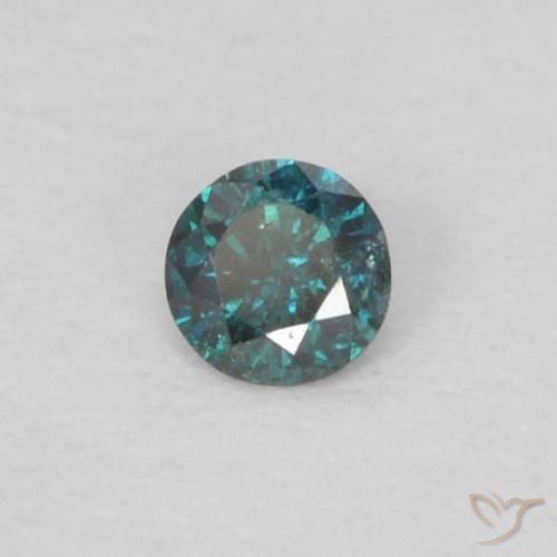 Diamante Azul natural de 0.03 ct, Redondo, VS-SI