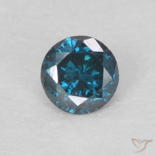 0.06ct Natural Azul Diamante, Redondo, VS-SI
