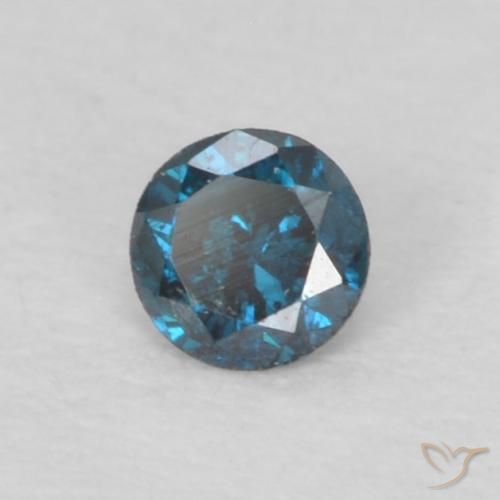 Diamante Azul natural de 0.06 ct, Redondo, VS-SI
