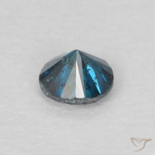 Diamante Azul natural de 0.06 ct, Redondo, VS-SI