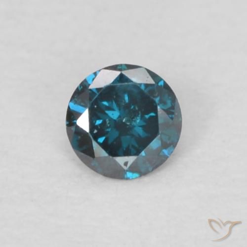 0.05ct Natural Azul Diamante, Redondo, VS-SI