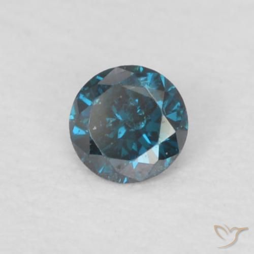 Diamante Azul natural de 0.05 ct, Redondo, VS-SI