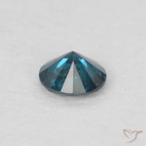 Diamante Azul natural de 0.05 ct, Redondo, VS-SI