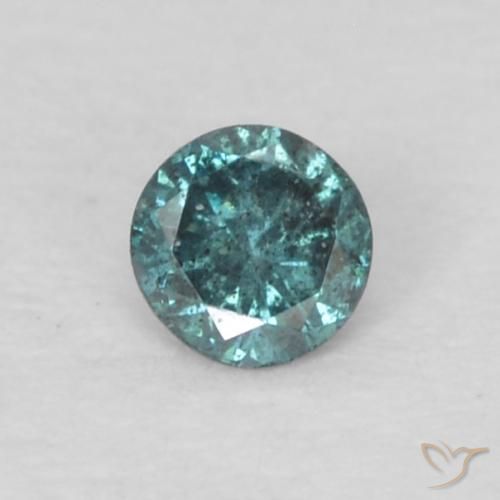 0.05ct Natural Azul Diamante, Redondo, VS-SI