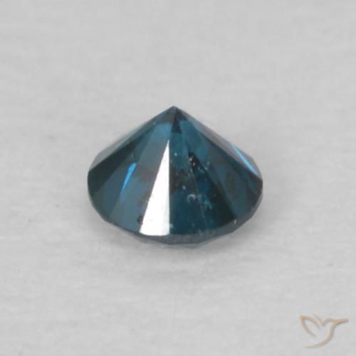 Diamante Azul natural de 0.07 ct, Redondo, VS-SI