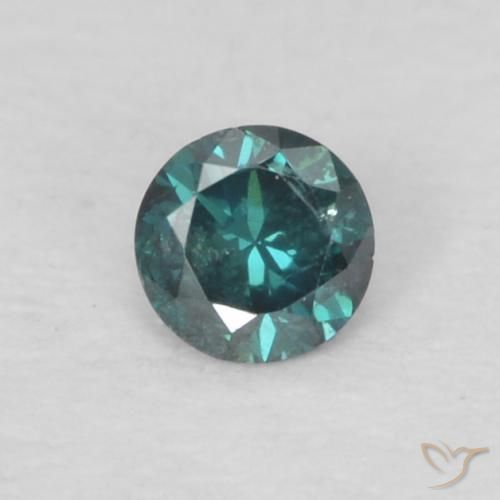 0.06ct Natural Verde Diamante, Redondo, VS-SI