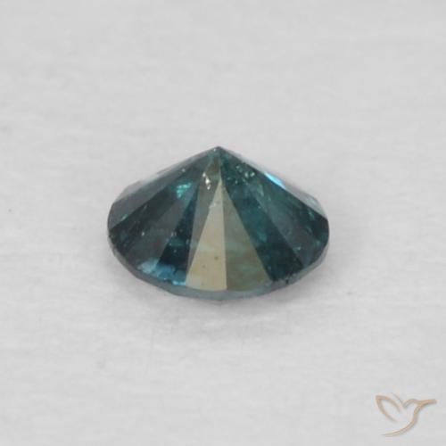 Diamante Verde natural de 0.06 ct, Redondo, VS-SI