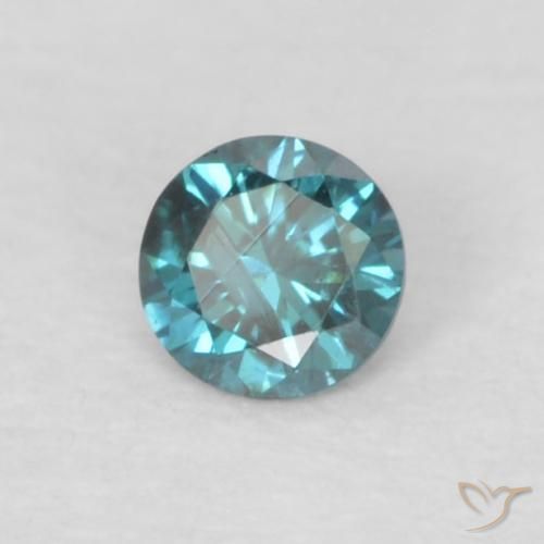 Diamante Azul natural de 0.06 ct, Redondo, VS-SI