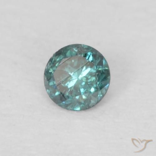 Diamante Verde natural de 0.04 ct, Redondo, VS-SI
