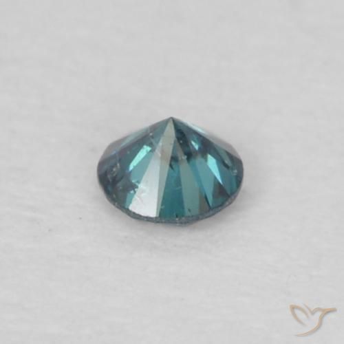 Diamante Verde natural de 0.04 ct, Redondo, VS-SI