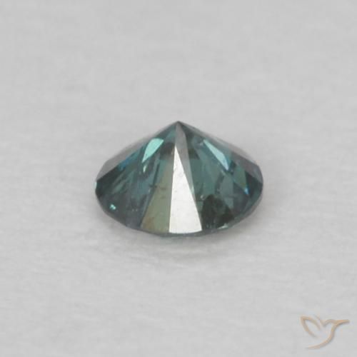 Diamante Verde natural de 0.04 ct, Redondo, VS-SI
