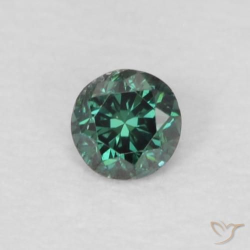 0.05ct Natural Verde Diamante, Redondo, VS-SI