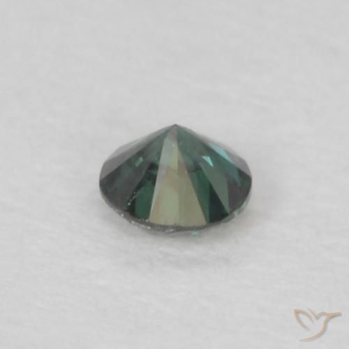 Diamante Verde natural de 0.05 ct, Redondo, VS-SI