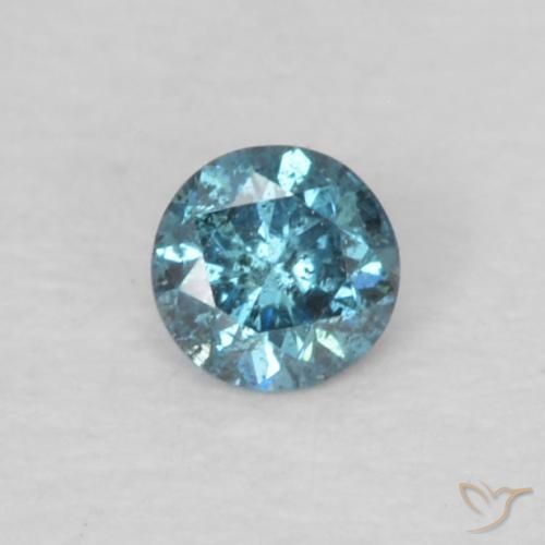 0.05ct Natural Azul Diamante, Redondo, VS-SI