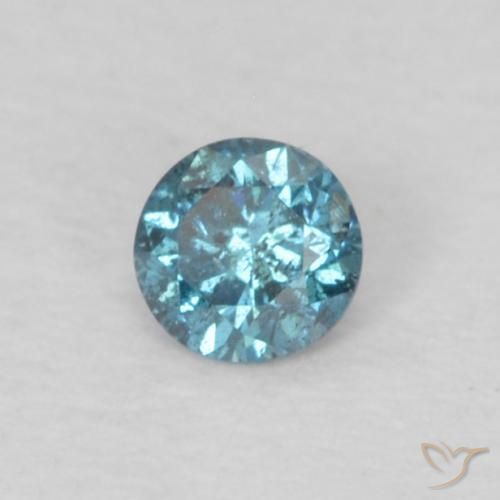 Diamante Azul natural de 0.05 ct, Redondo, VS-SI
