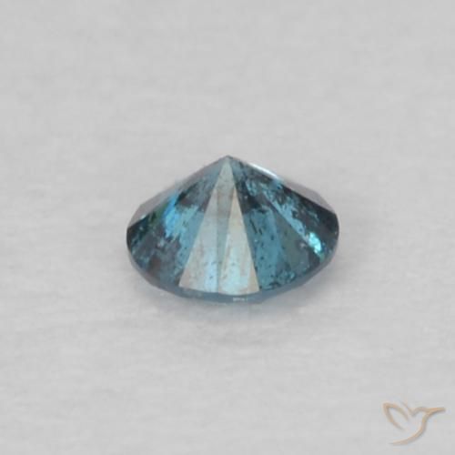 Diamante Azul natural de 0.05 ct, Redondo, VS-SI