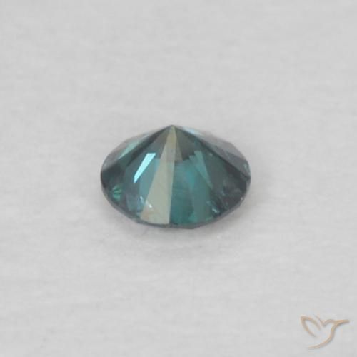 Diamante Verde natural de 0.03 ct, Redondo, VS-SI