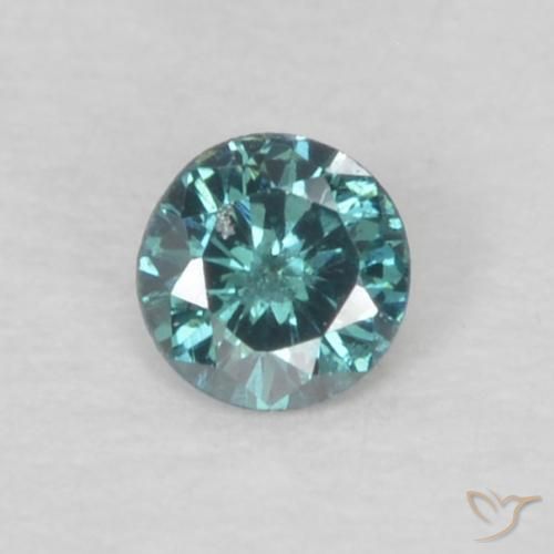 0.05ct Natural Azul Diamante, Redondo, VS-SI