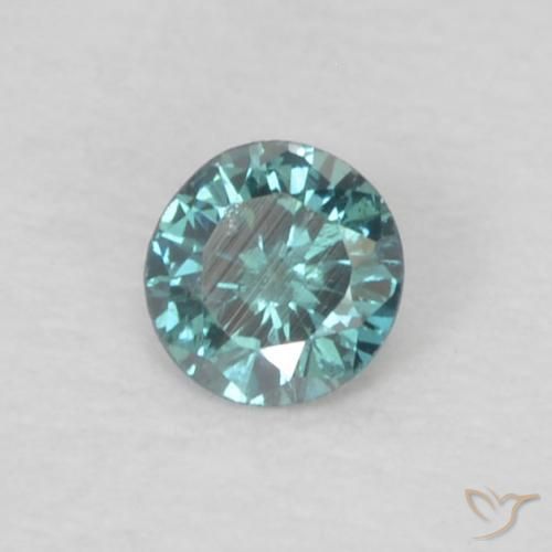 Diamante Azul natural de 0.05 ct, Redondo, VS-SI