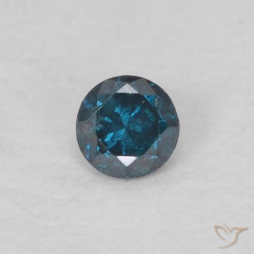 0.04ct Natural Azul Diamante, Redondo, VS-SI