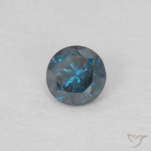 Diamante Azul natural de 0.04 ct, Redondo, VS-SI