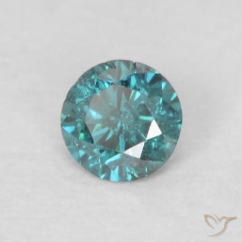 Diamante Azul natural de 0.05 ct, Redondo, VS-SI