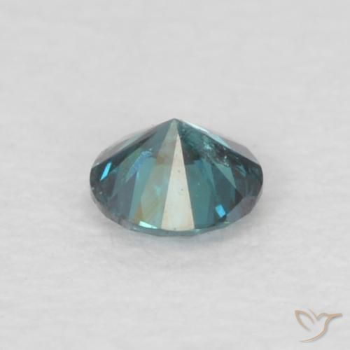 Diamante Azul natural de 0.05 ct, Redondo, VS-SI