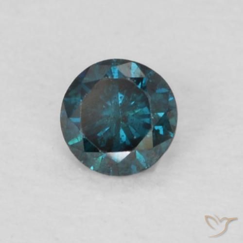Diamante Azul natural de 0.05 ct, Redondo, VS