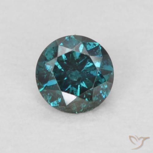 0.06ct Natural Azul Diamante, Redondo, VS